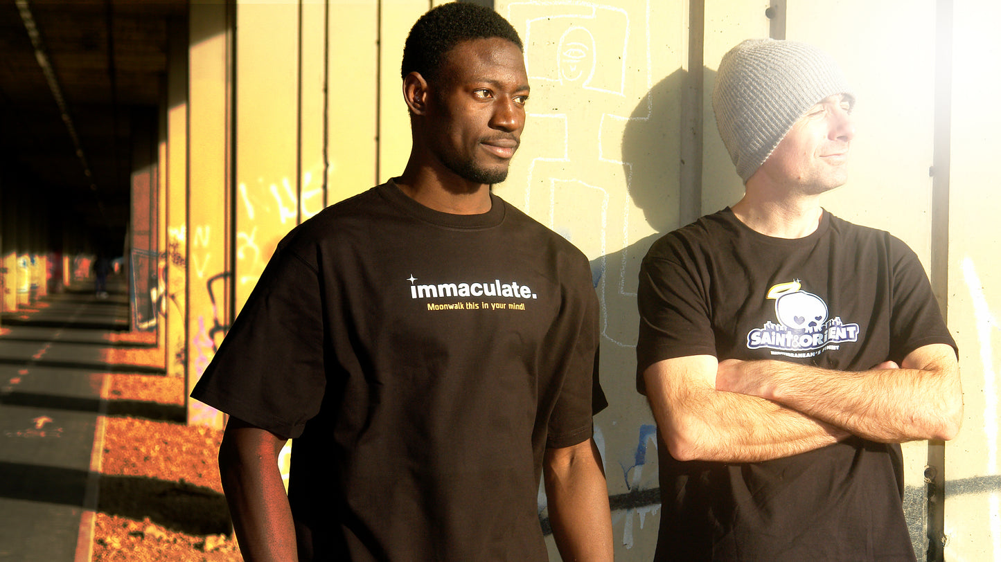 Premium heavyweight 300gsm tee with minimalist graphic text oversize fit