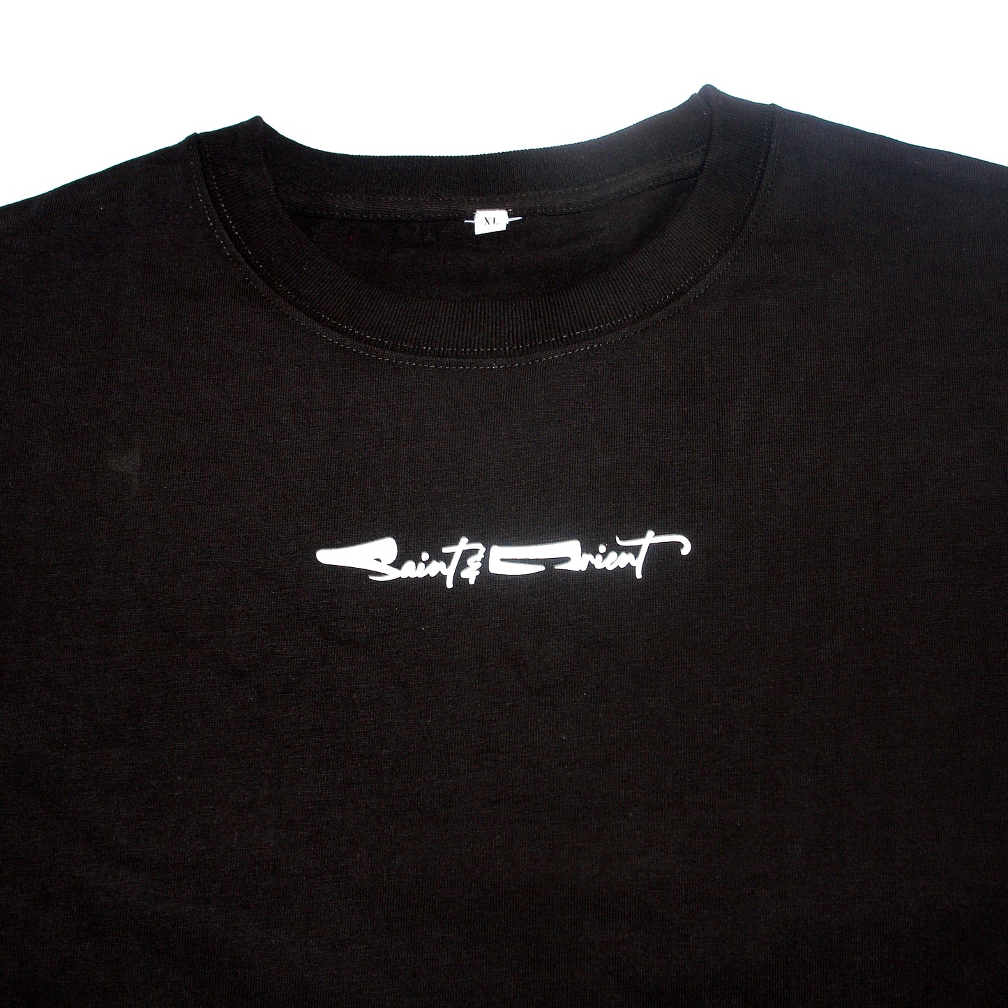 Saint&Orient black oversized t-shirt with minimal front logo