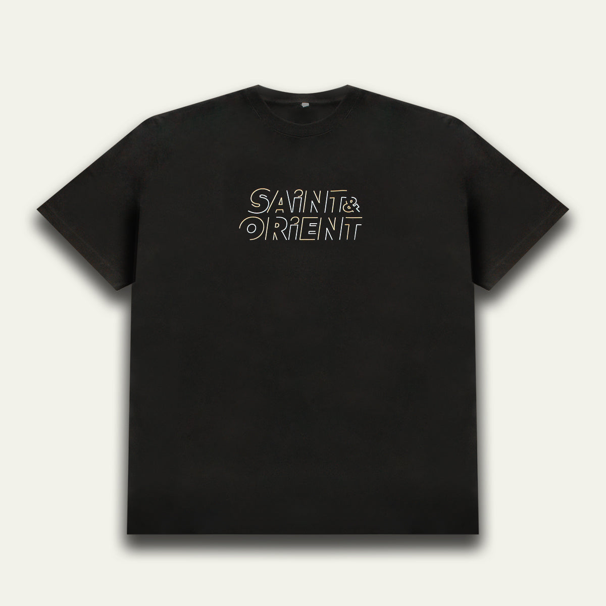 Minimalist urban streetwear tee with subtle graphic on front