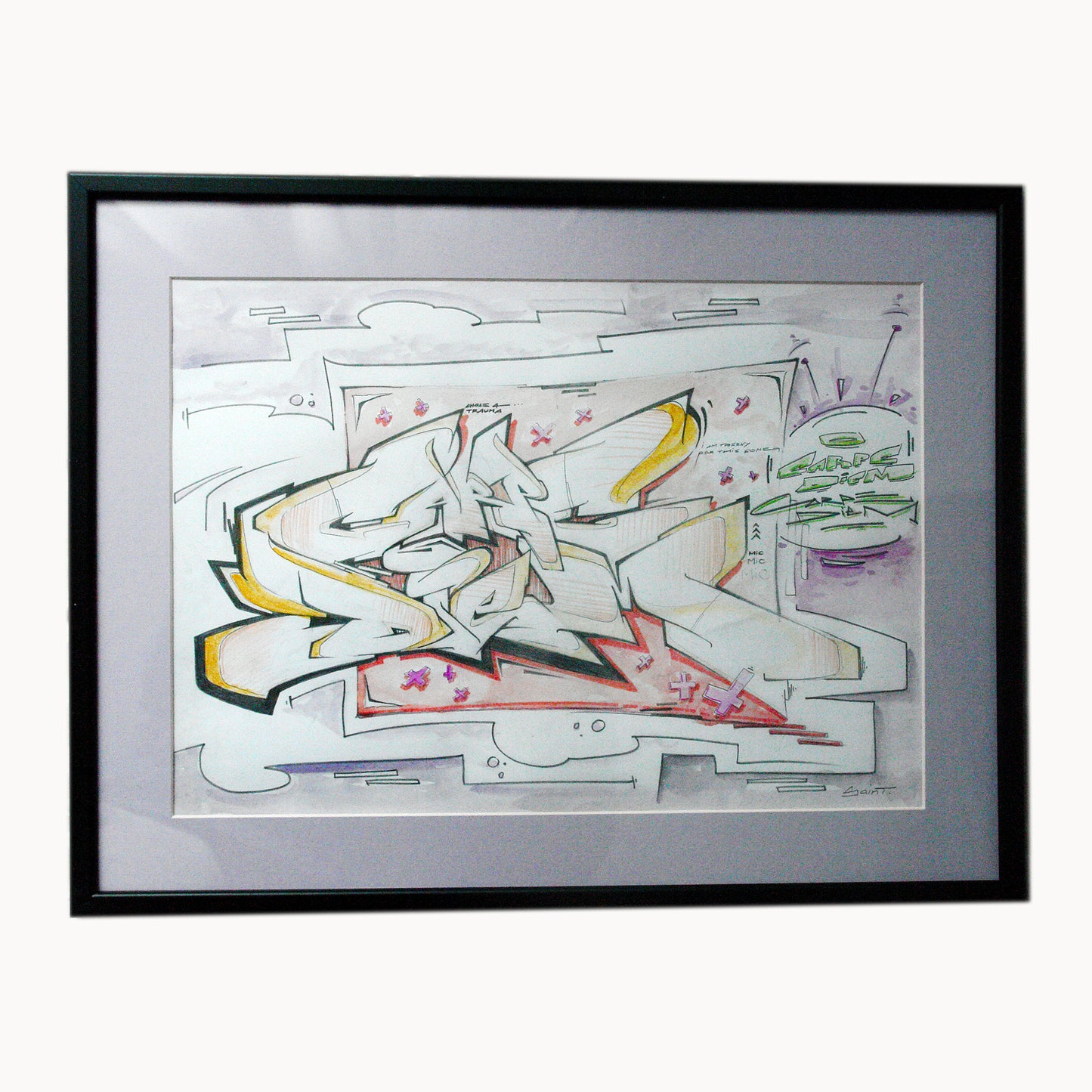 Carpe Diem graffiti sketch by Saint
