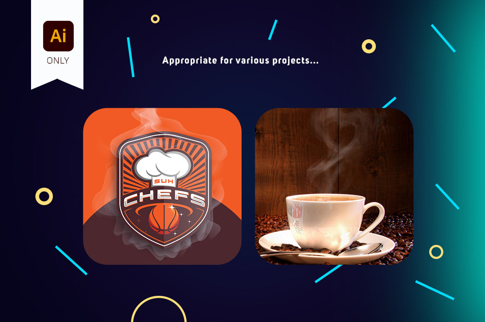 Image of custom vector smoke set in use