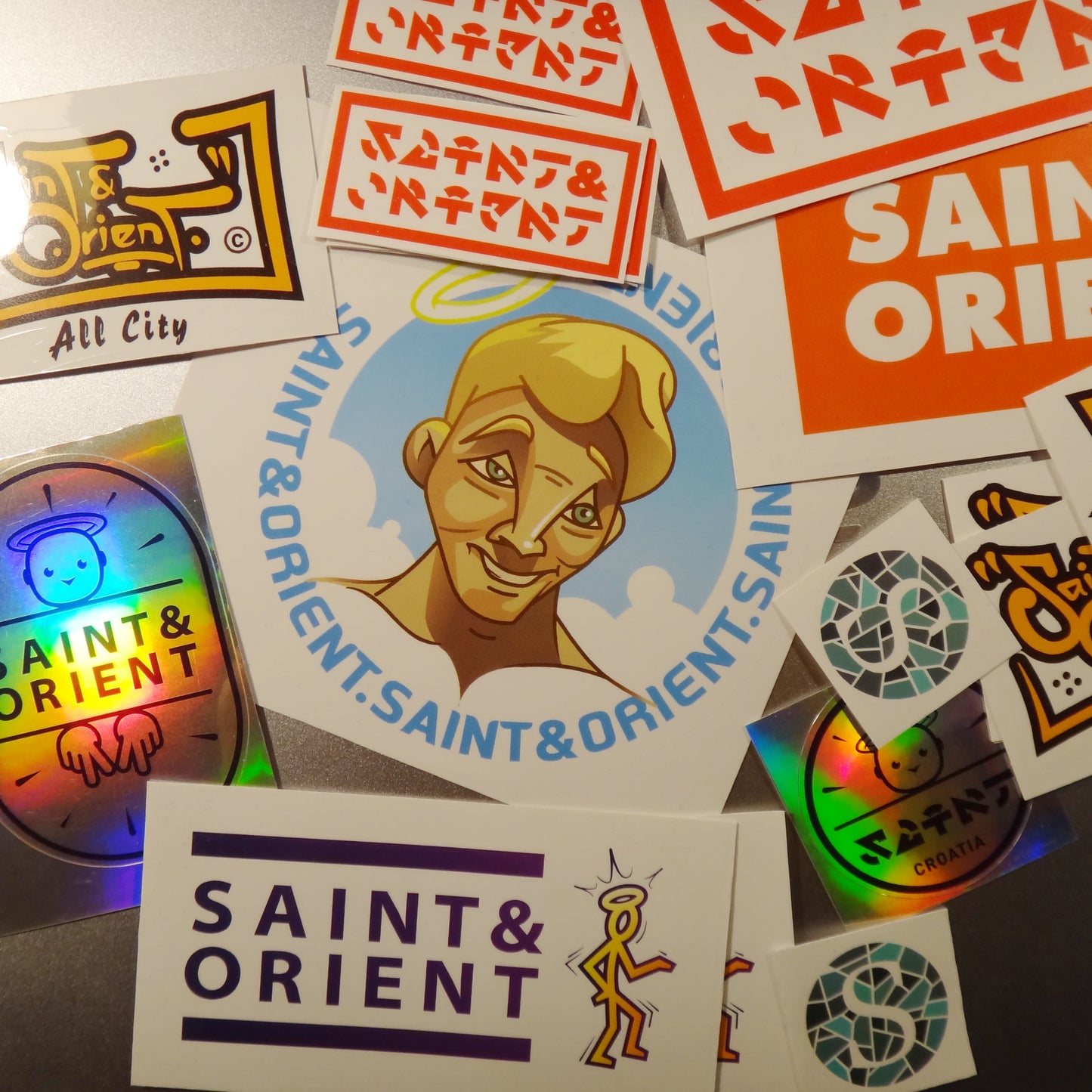 Saint&Orient sticker set with holographic and vinyl designs
