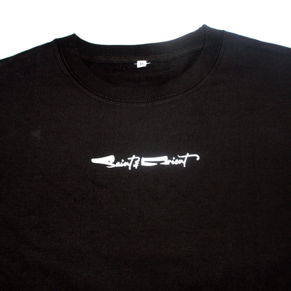 Saint&Orient black oversized t-shirt with minimal front logo