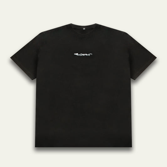 Saint&Orient black oversized t-shirt with minimal front logo