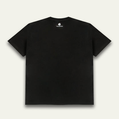 Minimalist urban streetwear tee with subtle graphic on front