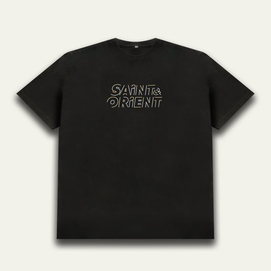 Minimalist urban streetwear tee with subtle graphic on front