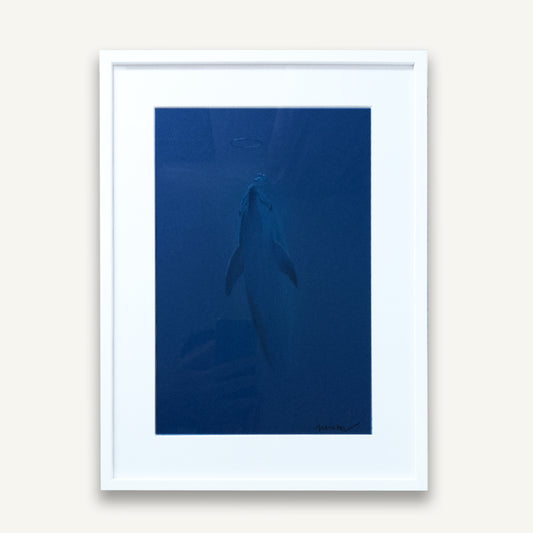 Saint Dolphin Wooden Crayon Art of Dolphin with Halo Effect